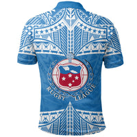 Toa Samoa Rugby Polo Shirt Blue Sky LT6 - Polynesian Pride
