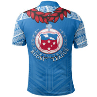Toa Samoa Ula Fla Rugby Polo Shirt Blue Sky Jersey 2022 LT6 - Polynesian Pride