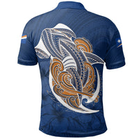 Marshall Islands Polo Shirt Shark Coat Of Arms - Polynesian Pride