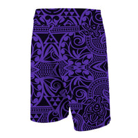 Hawaii Polynesian Tribal Turtle Board Shorts Purple - Polynesian Pride