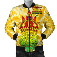 Hawaii Pineapple Crown Bomber Jacket - Queen - AH Yellow Unisex - Polynesian Pride