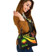 Northern Mariana Islands Custom Personalised Shoulder Handbag - Reggae Polynesian Tentacle Tribal Pattern - Polynesian Pride