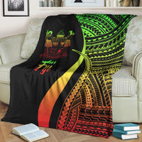 Fiji Premium Blanket - Reggae Polynesian Tentacle Tribal Pattern Crest - Polynesian Pride