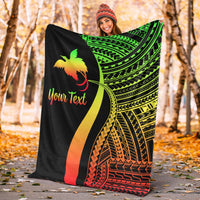 Papua New Guinea Custom Personalised Premium Blanket - Reggae Polynesian Tentacle Tribal Pattern - Polynesian Pride