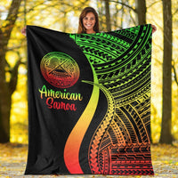 American Samoa Premium Blanket - Reggae Polynesian Tentacle Tribal Pattern - Polynesian Pride