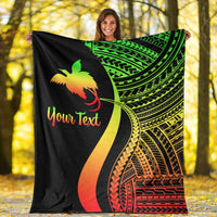 Papua New Guinea Custom Personalised Premium Blanket - Reggae Polynesian Tentacle Tribal Pattern - Polynesian Pride