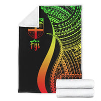 Fiji Premium Blanket - Reggae Polynesian Tentacle Tribal Pattern - Polynesian Pride