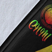 Northern Mariana Islands Premium Blanket - Reggae Polynesian Tentacle Tribal Pattern - Polynesian Pride