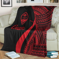 Guam Premium Blanket - Red Polynesian Tentacle Tribal Pattern - Polynesian Pride