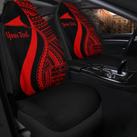Tokelau Custom Personalised Car Seat Covers - Red Polynesian Tentacle Tribal Pattern - Polynesian Pride