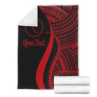 Chuuk Custom Personalised Premium Blanket - Red Polynesian Tentacle Tribal Pattern - Polynesian Pride