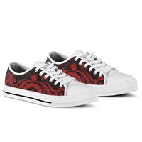 Northern Mariana Islands Low Top Canvas Shoes - Red Tentacle Turtle - Polynesian Pride