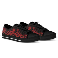 Northern Mariana Islands Low Top Canvas Shoes - Red Tentacle Turtle - Polynesian Pride