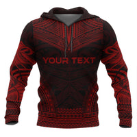 Tokelau Polynesian Chief Custom Hoodie Red Version - Polynesian Pride