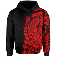 Hawaii Polynesian Hoodie In My Heart Ryan Style Red - Polynesian Pride