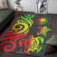 Federated States of Micronesia Area Rug - Reggae Tentacle Turtle - Polynesian Pride