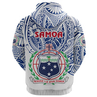 Manu Samoa Rugby Hoodie Simple Style White - Polynesian Pride