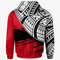 Samoa Custom Hoodie Samoa Flag Style With Claw Pattern - Polynesian Pride