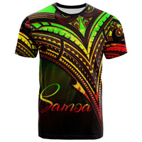 Samoa T Shirt Reggae Color Cross Style Unisex Black - Polynesian Pride