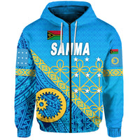 Sanma Province Zip Hoodie Vanuatu Pattern Unique Style LT8 - Polynesian Pride