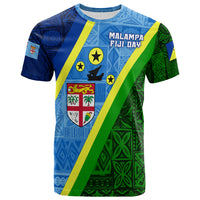 Vanuatu Malampa Fiji Day T Shirt Combine Flag Design LT4 Blue - Polynesian Pride