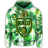 Hawaii Kalo Tie Dye Hoodie Zip Refresh AH - Polynesian Pride