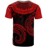 Wallis and Futuna Custom T Shirt Unique Serrated Texture Red - Polynesian Pride