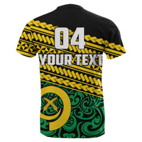 Custom Vanuatu Rugby T Shirt Polynesian Style - Polynesian Pride