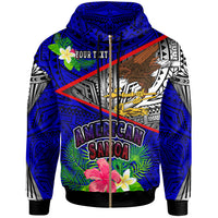 American Samoa Hoodie Custom American Samoa Eagle Flag Style With Polynesian Patterns Hoodie LT10 - Polynesian Pride