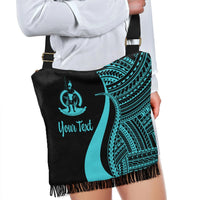 Vanuatu Custom Personalised Boho Handbag - Turquoise Polynesian Tentacle Tribal Pattern - Polynesian Pride