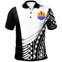 Tahiti Custom Polynesian Custom Polo Shirt Athletes Style Unisex White - Polynesian Pride