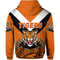 Papua New Guinea Lae Snax Tigers Hoodie Rugby Simple Style Orange LT8 - Polynesian Pride