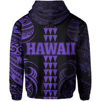 Kanaka Map Polynesian Kakau Hoodie Purple - Polynesian Pride
