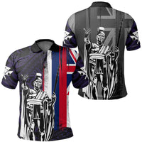 Hawaii King Flag Polynesian Polo Shirt Purple Unisex Purple - Polynesian Pride
