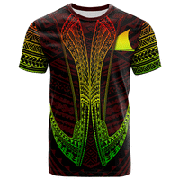 Tokelau Custom T Shirt Fish Hook Ver2 Unisex Red - Polynesian Pride