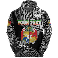 Custom Mate Maa Tonga Rugby Zip Hoodie Polynesian Unique Vibes Black Unisex Black - Polynesian Pride