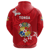Mate Maa Tonga Rugby Zip Hoodie Polynesian Unique Vibes Full Red - Polynesian Pride