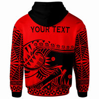 Tonga Custom Hoodie Youthful Dynamic Style Red Neon Color - Polynesian Pride