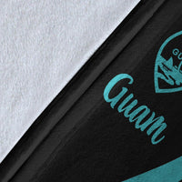 Guam Premium Blanket - Turquoise Polynesian Tentacle Tribal Pattern - Polynesian Pride