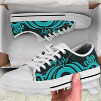 Kosrae Low Top Canvas Shoes - Turquoise Tentacle Turtle - Polynesian Pride