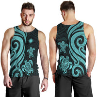 Marshall Islands Men's Tank Top - Turquoise Tentacle Turtle - Polynesian Pride