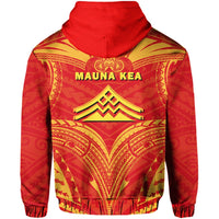 Polynesian Kanaka Mauna Kea Map of Hawaii Zip Hoodie - Polynesian Pride