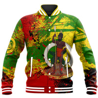 Vanuatu Independence Day Grunge Baseball Jacket LT10 Unisex Yellow - Polynesian Pride