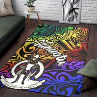 Vanuatu Area Rug - Rainbow Polynesian Pattern - Polynesian Pride