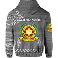 Tonga Vavau High School Zip Hoodie Simple Style Full Grey LT8 - Polynesian Pride