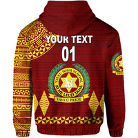Custom Tonga Vavau High School Zip Hoodie Simple Style Maroon, Custom Text and Number LT8 - Polynesian Pride
