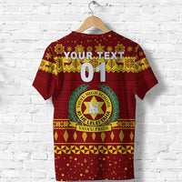 Custom Vavau High School Christmas T Shirt Simple Style Maroon LT8 - Polynesian Pride