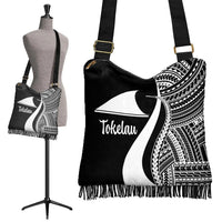 Tokelau Boho Handbag - White Polynesian Tentacle Tribal Pattern - Polynesian Pride