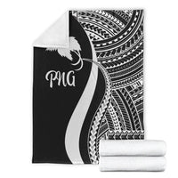 Papua New Guinea Premium Blanket - White Polynesian Tentacle Tribal Pattern - Polynesian Pride