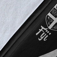 Fiji Premium Blanket - White Polynesian Tentacle Tribal Pattern - Polynesian Pride